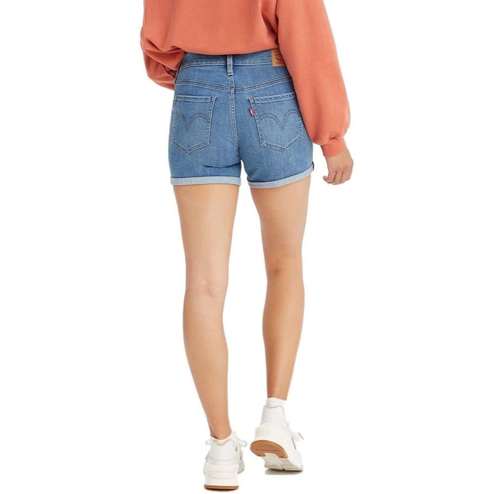 Levi's Women's Mid Length Hypersoft Slim Shorts NWT - Picture 3 of 4